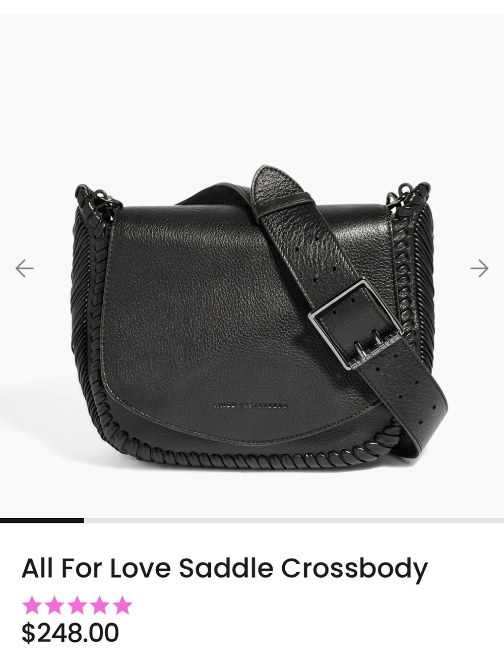 All For Love Saddle Crossbody- Gently Used